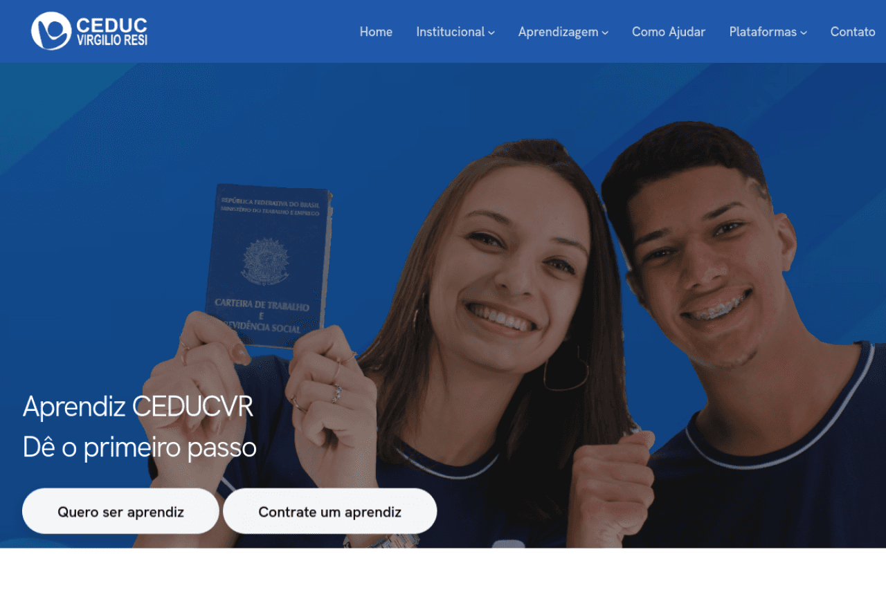 CEDUCVR — captura da tela inicial